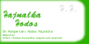 hajnalka hodos business card